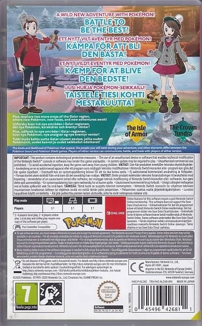 Pokemon Sword plus Pokemon Sword Expansion Pass - Nintendo Switch (A Grade) (Genbrug)